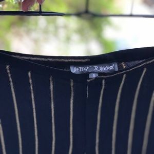 Betsy Johnson Small Black with Tan Stripes